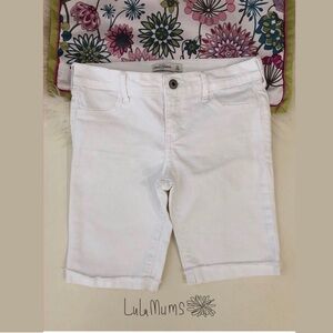 Abercrombie Kids Girl’s White Denim Bermuda Shorts 16